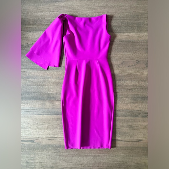 Chiara Boni Dresses & Skirts - Chiara Boni La Petite Robe-Size 44 (US 8/9) Dress with Arm Cape-Fuchsia